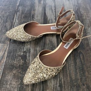 Gold Steve Madden Flats